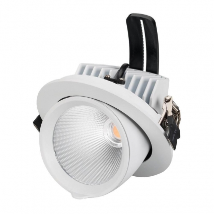 Встраиваемый светодиодный светильник Arlight LTD-Explorer-R130-20W Warm3000 024031 в современном стиле, цвет белый