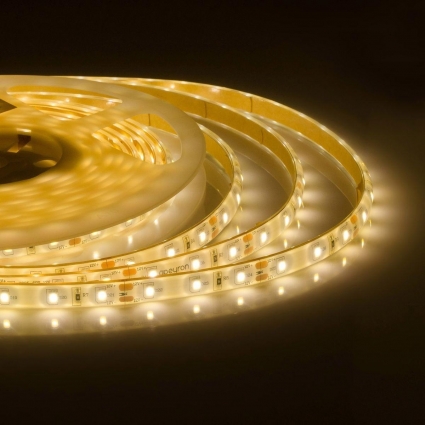 Светодиодная влагозащищенная лента Apeyron 6W/m 60LED/m 2835SMD теплый белый 5M 00-101 цвет белый, мощность 30 Вт