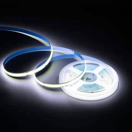 Светодиодная лента Apeyron 10W/m 528Led/m COB холодный белый 5M 00-376 цвет белый, мощность 50 Вт