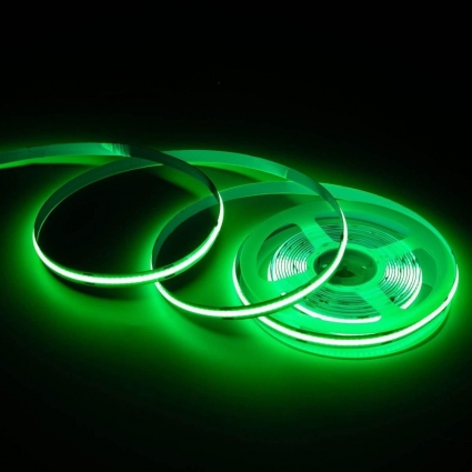 Светодиодная лента Apeyron 11W/m 352Led/m COB зеленый 5M 00-359 цвет белый, мощность 55 Вт