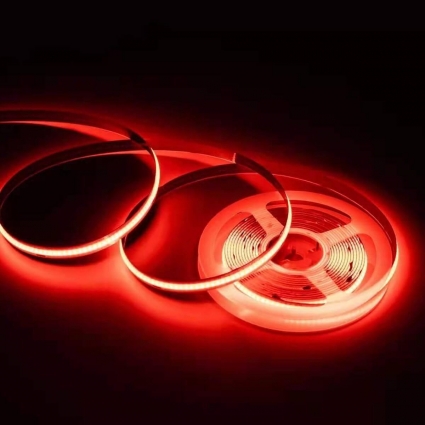 Светодиодная лента Apeyron 14W/m 512Led/m COB красный 5M 00-363 цвет белый, мощность 70 Вт