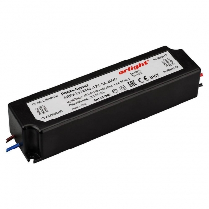 Блок питания Arlight ARPV-LV60 12V 60W IP67 5A 011000 цвет черный