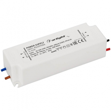 Драйвер Arlight ARPJ-KE60700A 42-60V 42W IP65 0,7A 021900, цвет белый