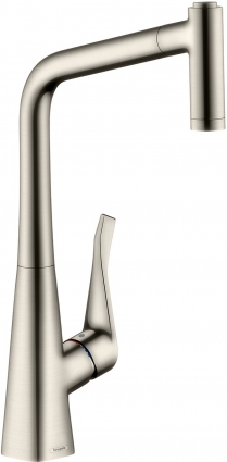 Смеситель Hansgrohe Metris 14820800 для кухонной мойки однорычажный, хром
