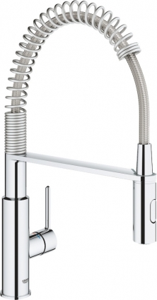 Смеситель Grohe Get 30361000 для кухонной мойки, хром, однорычажный, высота излива 12.7 см