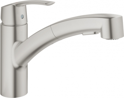 Смеситель Grohe Start 2015 30307DC0 для кухонной мойки, суперсталь, однорычажный, высота излива 13.9 см