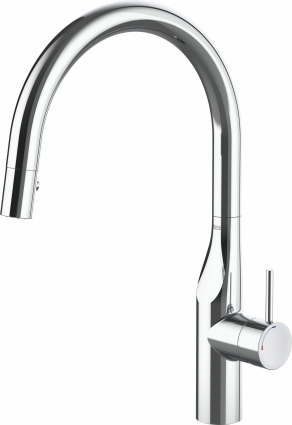 Смеситель Roca Glera 5A814DC00 для кухонной мойки однорычажный, хром