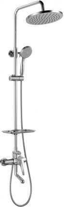 Душевая стойка Lemark Linara LM0462C хром, штанга 164 см, шланг металлический 150 см