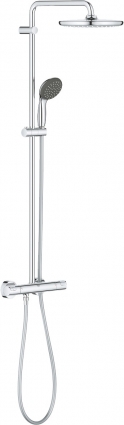 Душевая стойка Grohe Vitalio Start 250 26816000 с термостатом, хром, штанга 116.7 см, шланг пластиковый 175 см