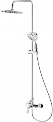 Душевая стойка Rossinka RS45-45 хром, штанга 169.6 см, шланг 150 см