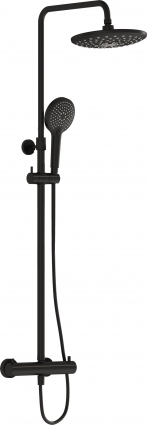 Душевая стойка VitrA AquaHeat A4720536 матовая черная цвет черный, штанга 122.8 см