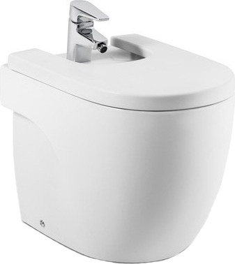 Биде напольное Roca Meridian Compact 357247000 цвет белый, овальное, 36x52 см