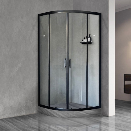 Душевой уголок Royal Bath HKD RB90HKD-T-BL 90x90 четверть круга, двери раздвижные