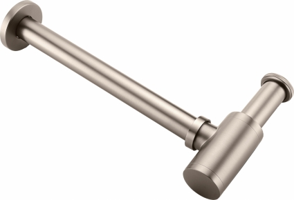 Сифон для раковины Boheme 609-NB nickel brush сталь, выпуск боковой