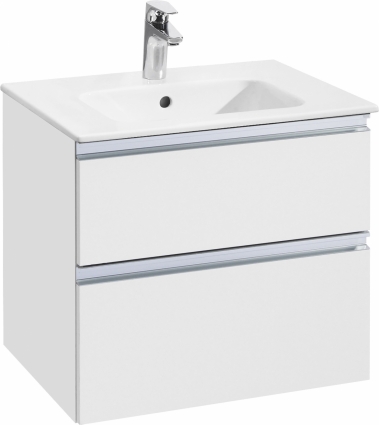 Тумба для комплекта Roca The Gap 60, 2 ящика, белый глянец, подвесная, с доводчиками