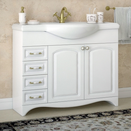 Тумба для комплекта Corozo Классика 105 напольная, глянцевая, с доводчиками