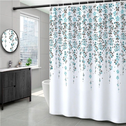 Штора для ванной Carnation Home Fashions Garland ALA180GRN в современном стиле