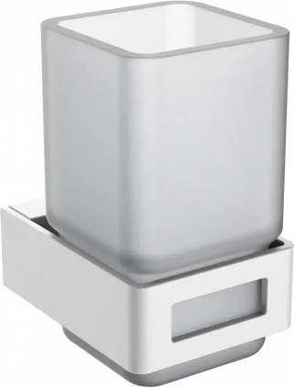 Стакан Boheme Q 10944-MW Matt White белый,  в современном стиле