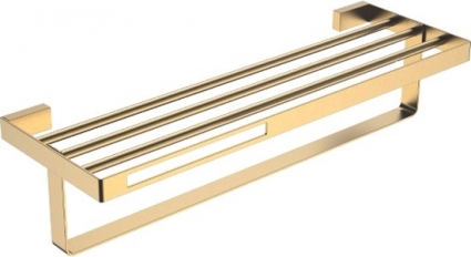 Полка Boheme Q 10947-MG Matt Gold для полотенец золото, подвесная