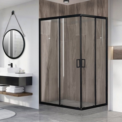 Душевой уголок Royal Bath HPD RB1120HPD-T-BL 120x100 прямоугольный, двери раздвижные