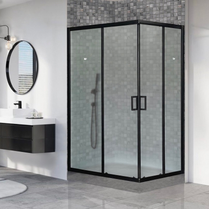 Душевой уголок Royal Bath HPD RB8110HPD-C-BL 110x80 прямоугольный, двери раздвижные