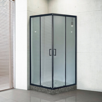 Душевой уголок Royal Bath HPD RB1212HPD-C-BL 120x120 квадратный, двери раздвижные