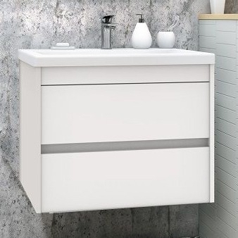 Тумба для комплекта Art&Max Family 75, подвесная, Bianco Lucido, с ящиками, глянцевая