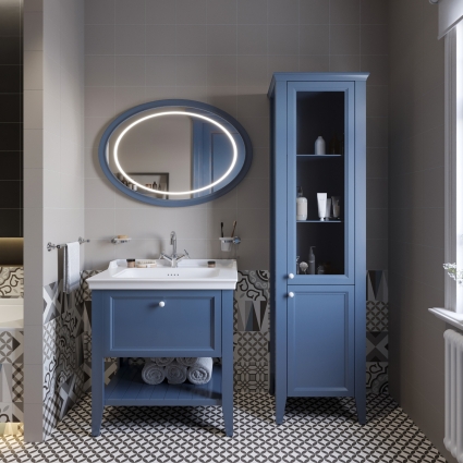 Мебель для ванной VitrA Valarte 80 стальной синий напольная, матовая
