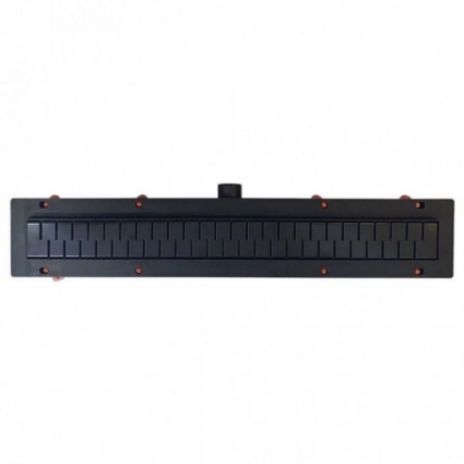 Душевой лоток Veconi Medium Black 45 см черный, в пол, выпуск боковой