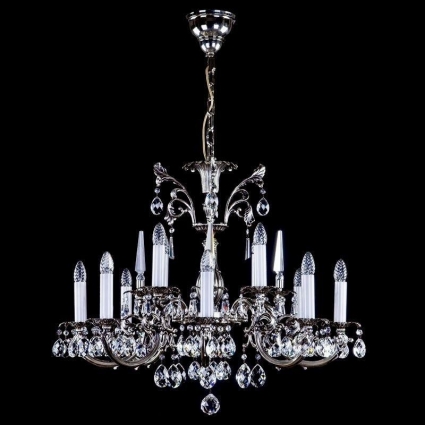 Подвесная люстра Artglass Arabela Nickel Antique CE в классическом стиле, цвет никель