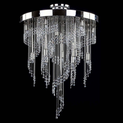 Подвесная люстра Artglass Erin Nickel CE в стиле модерн, цвет никель