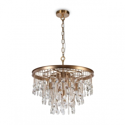 Подвесная люстра Maytoni Linn MOD091PL-05G в стиле модерн, цвет золотой