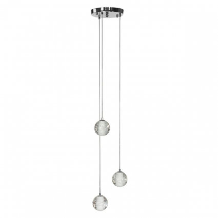 Подвесная люстра Loft IT Rain 10112/3 в стиле модерн, цвет хром, мощность 120 Вт
