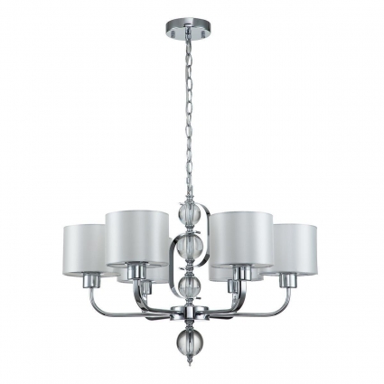 Подвесная люстра Indigo Davinci 13011/6P Chrome V000263 в стиле модерн, цвет белый