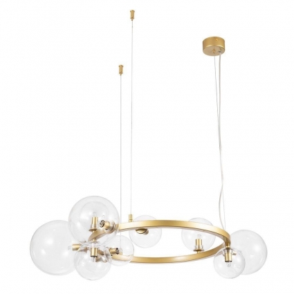 Подвесная люстра Arte Lamp Vincent A7790SP-10GO в современном стиле, цвет золотой