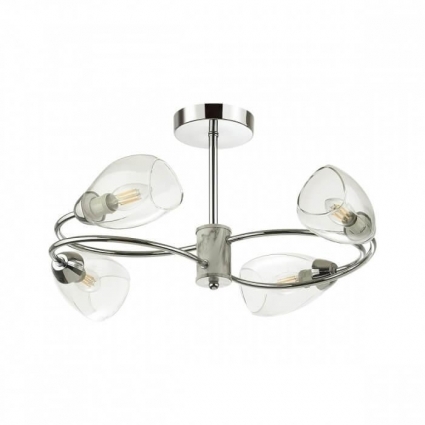 Потолочная люстра Lumion Comfi 5207/4C в современном стиле, цвет прозрачный, мощность 160 Вт