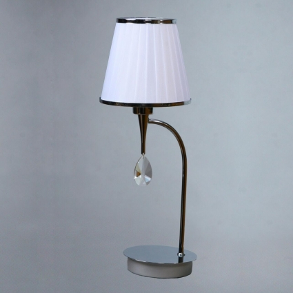 Настольная лампа Brizzi Alora MA01625T/001 Chrome в стиле арт-деко, цвет белый