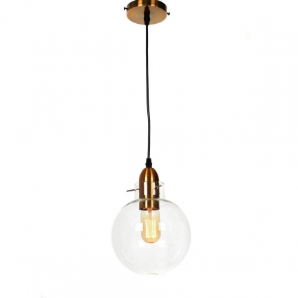 Подвесной светильник Lumina Deco Calvi LDP 6838-1 PR+MD в стиле лофт, цвет бронза