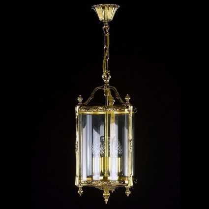 Подвесной светильник Artglass Lola Polished в классическом стиле, цвет латунь