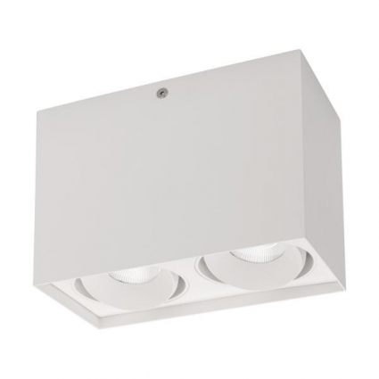 Потолочный светодиодный светильник Arlight SP-Cubus-S100x200WH-2x11W Warm White 40deg 023084(1) в современном стиле, цвет белый