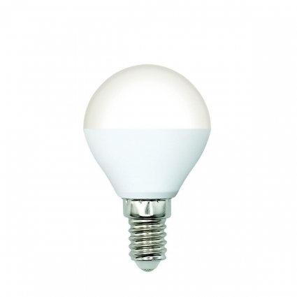 Лампа светодиодная Volpe E14 6W 3000K матовая LED-G45-6W/3000K/E14/FR/SLS UL-00008814 цвет матовый, мощность 9 Вт