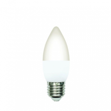 Лампа светодиодная Volpe E27 5W 3000K матовая LED-C37-5W/3000K/E27/FR/SLS UL-00008786 цвет матовый, мощность 9 Вт