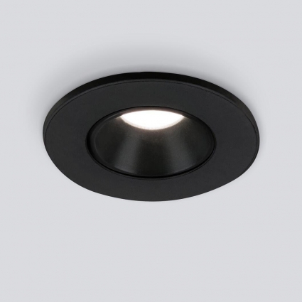 Встраиваемый светодиодный светильник Elektrostandard 25025/Led 3W 4200K BK черный 4690389177309 в современном стиле, цвет черный