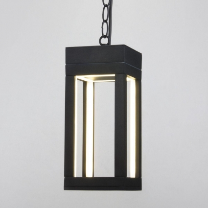 Уличный подвесной светодиодный светильник Elektrostandard Frame 1528 Techno Led черный 4690389172366 в стиле Хай-тек, цвет черный