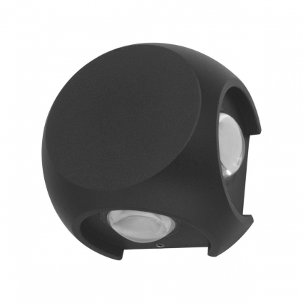 Уличный настенный светодиодный светильник ST Luce Volti SL9505.401.01 в стиле Хай-тек, цвет черный