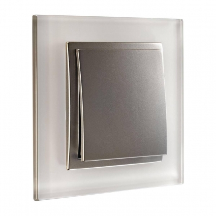 Рамка 1-постовая Mono Electric Style Glass белое стекло 107-710000-160 в современном стиле, цвет белый