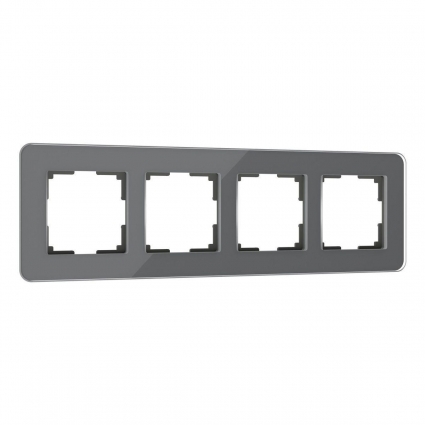 Рамка Werkel Elite на 4 поста графит W0042440 4690389180804 в современном стиле, цвет графит