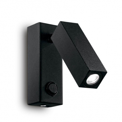 Светодиодный спот Ideal Lux Page Ap Square Nero 142241 в современном стиле, цвет черный