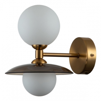 Бра Indigo Jazz 11020/2W Brass V000167 в стиле модерн, цвет белый, мощность 80 Вт