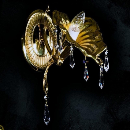 Бра Artglass Oriana I. Polished CE цвет латунь, мощность 40 Вт